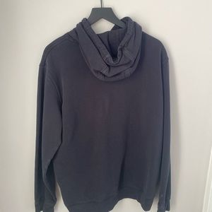 nike hoodie size xl, not too big just an over sized look.